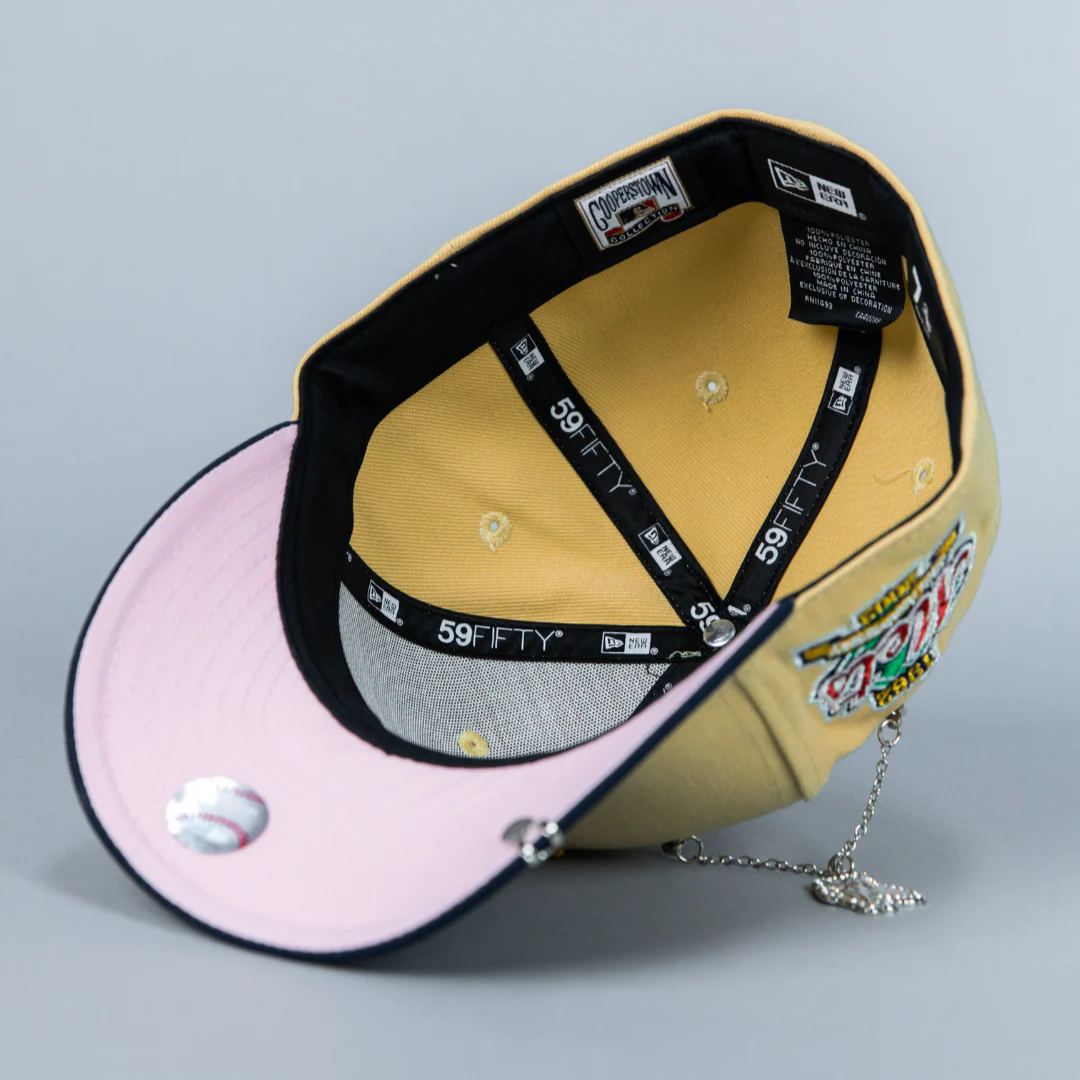 NEW ERA EXCLUSIVE 59FIFTY VEGAS GOLD/ NAVY NEW YORK METS W/ 40TH ANNIVERSARY SIDE PATCH - Image 5