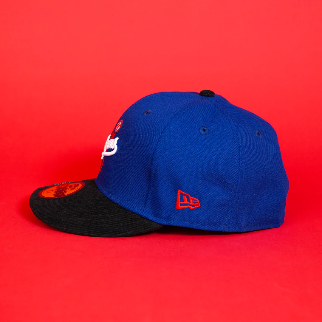 NEW ERA EXCLUSIVE 59FIFTY BLUE/ CORDUROY LOS ANGELES DODGERS SCRIPT W/ 100TH ANNIVERSARY SIDE PATCH - Image 5
