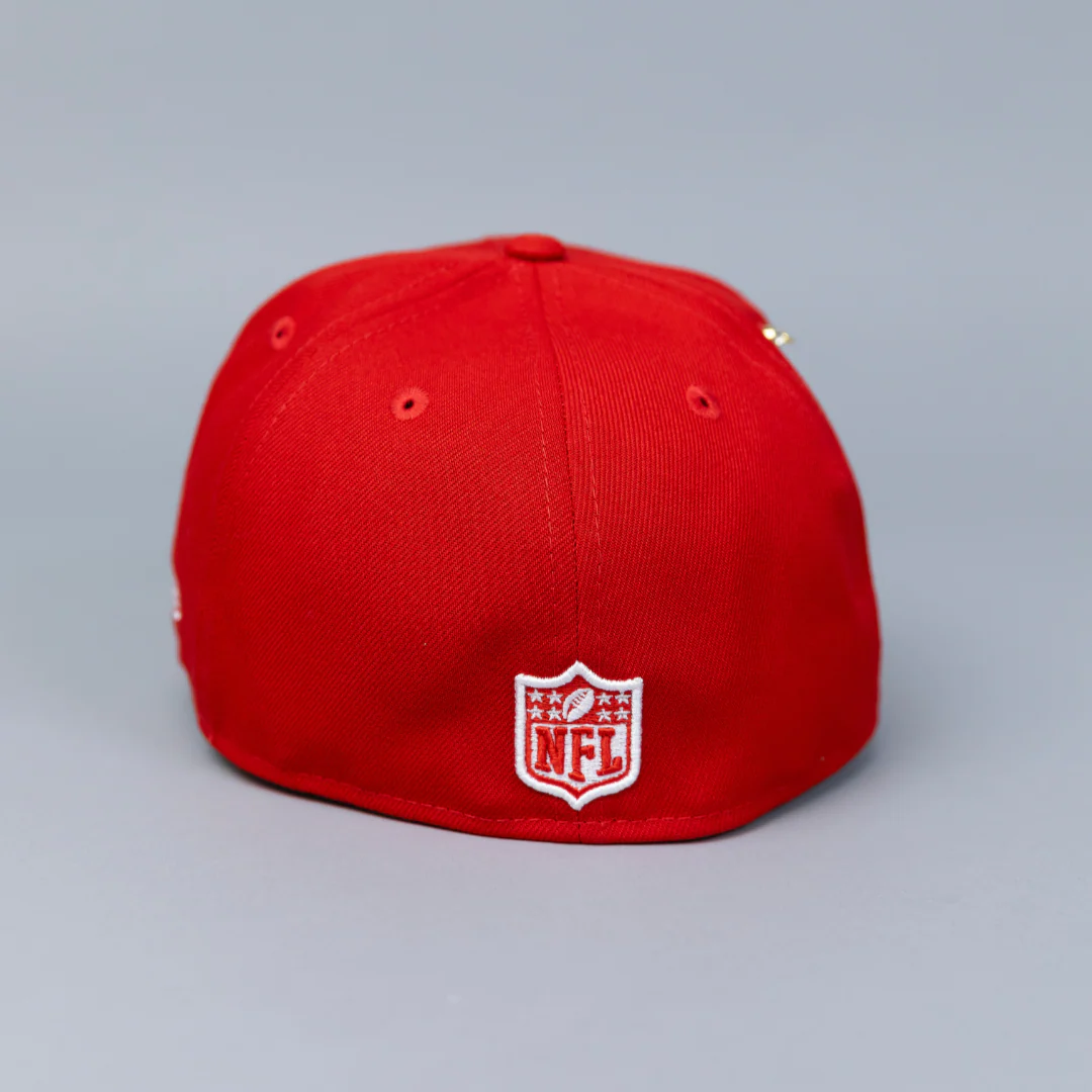 NEW ERA EXCLUSIVE 59FIFTY RED LAS VEGAS RAIDERS W/ SUPER BOWL SIDE PATCH - Image 3