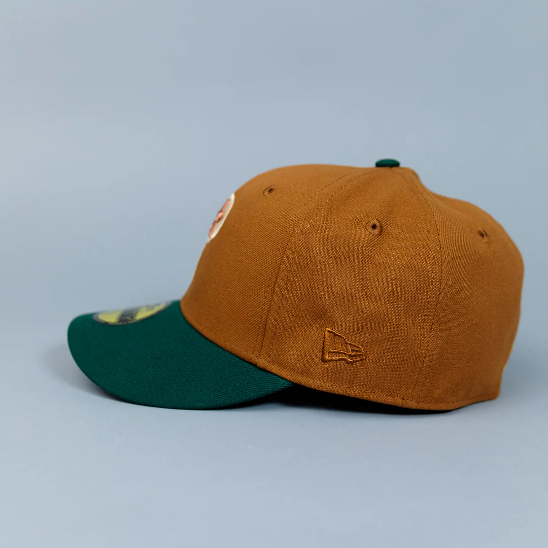 NEW ERA EXCLUSIVE 59FIFTY DARK KHAKI/ PINE GREEN PHILADELPHIA PHILLIES W/ 1996 ALL STAR GAME SIDE PATCH - Image 4