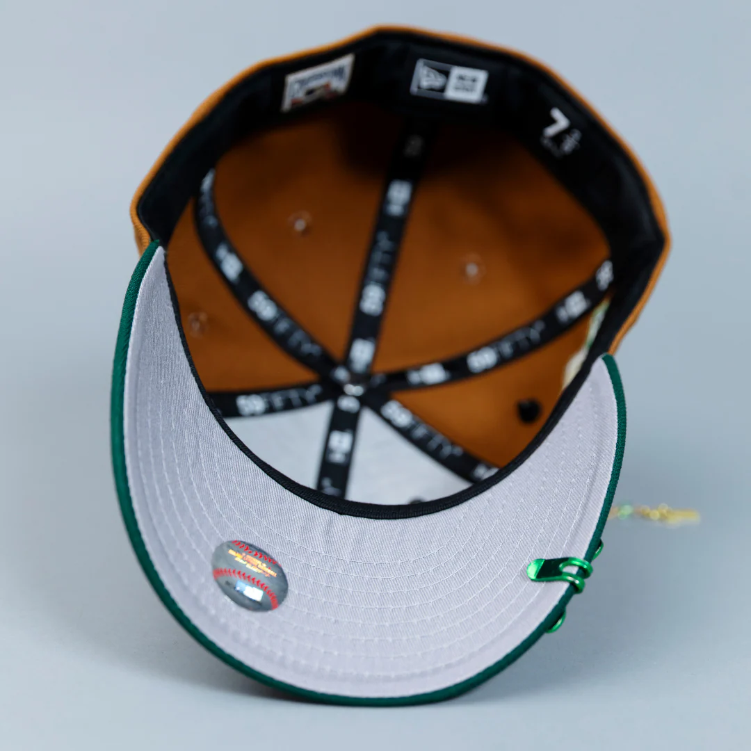 NEW ERA EXCLUSIVE 59FIFTY DARK KHAKI/ PINE GREEN PHILADELPHIA PHILLIES W/ 1996 ALL STAR GAME SIDE PATCH - Image 5