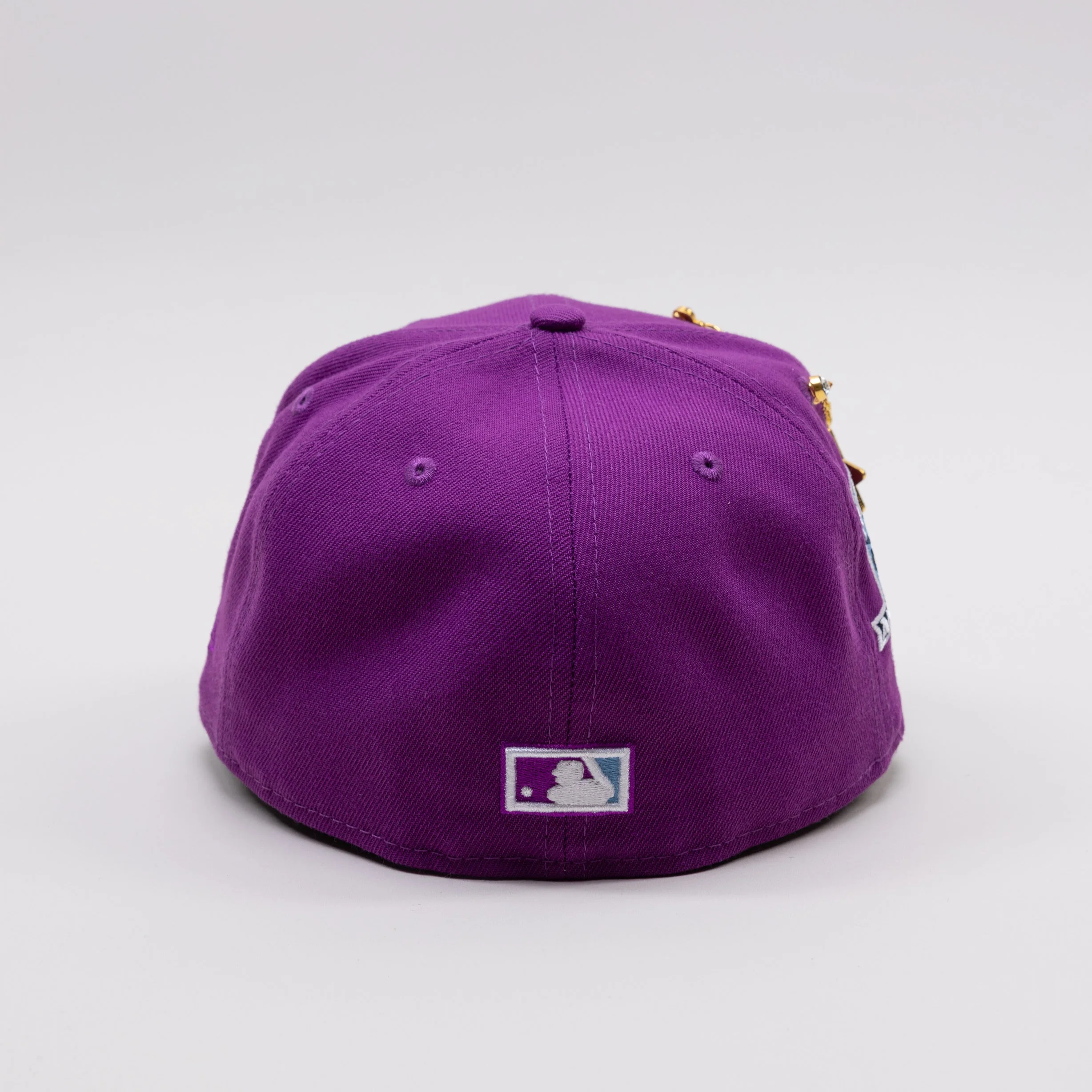 NEW ERA EXCLUSIVE 59FIFTY PURPLE LOS ANGELES DODGERS W/ PALM TREES + 50TH ANNIVERSARY SIDE PATCH - Image 4