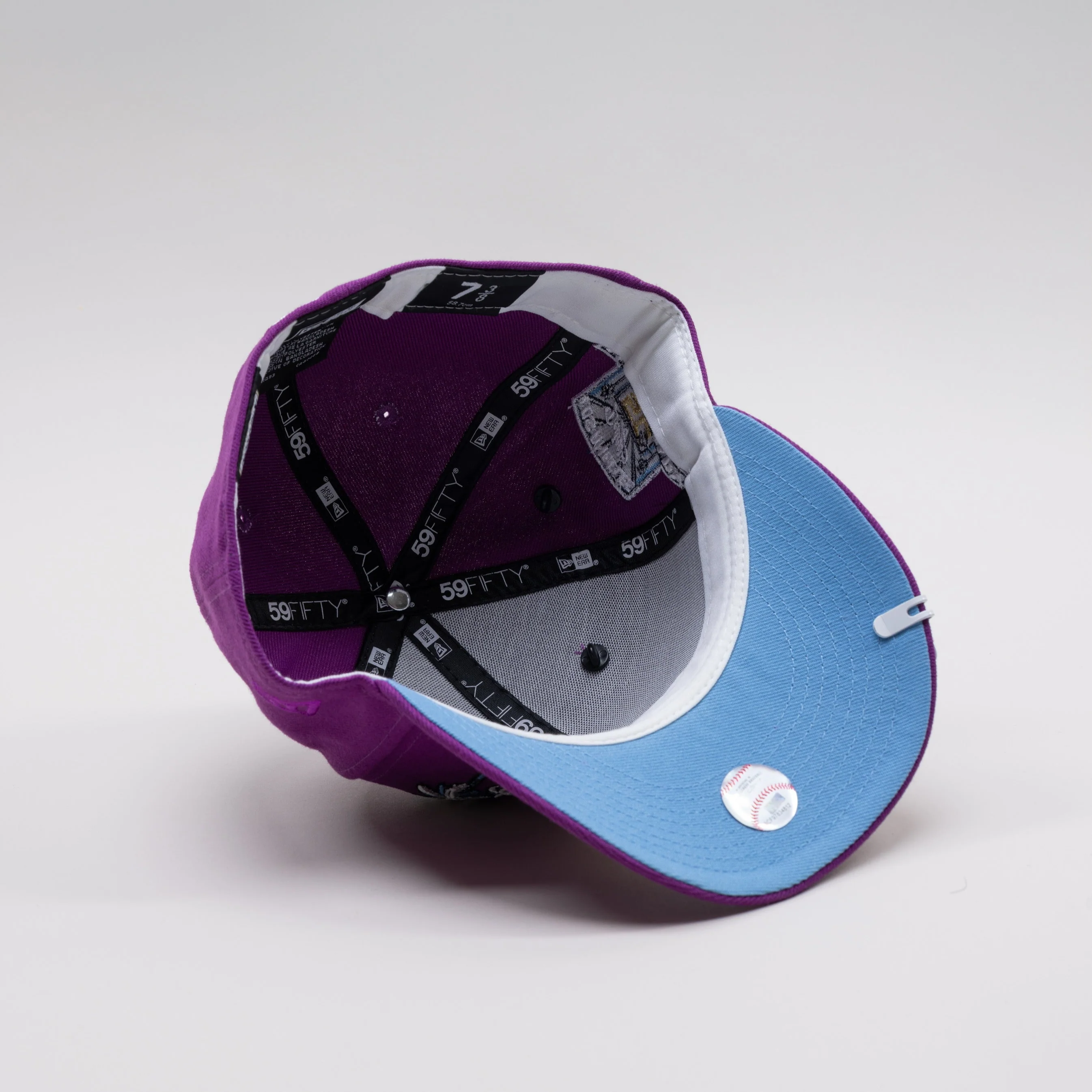 NEW ERA EXCLUSIVE 59FIFTY PURPLE LOS ANGELES DODGERS W/ PALM TREES + 50TH ANNIVERSARY SIDE PATCH - Image 5