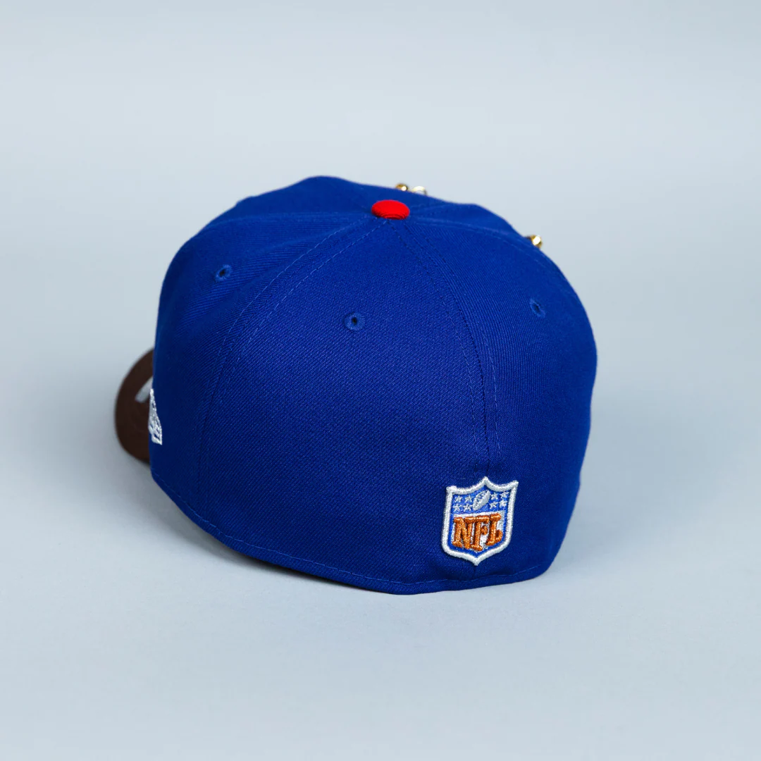 NEW ERA EXCLUSIVE 59FIFTY DARK BLUE/ BROWN LAS VEGAS RAIDERS W/ DRAFT SIDE PATCH - Image 4