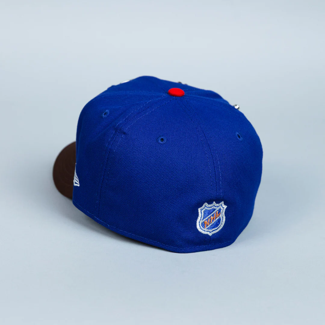 NEW ERA EXCLUSIVE 59FIFTY DARK BLUE/ BROWN LOS ANGELES KINGS W/ STAPLES CENTER SIDE PATCH - Image 4