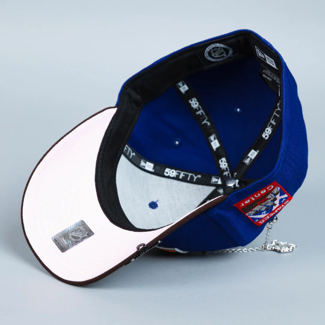 NEW ERA EXCLUSIVE 59FIFTY DARK BLUE/ BROWN LOS ANGELES KINGS W/ STAPLES CENTER SIDE PATCH - Image 5