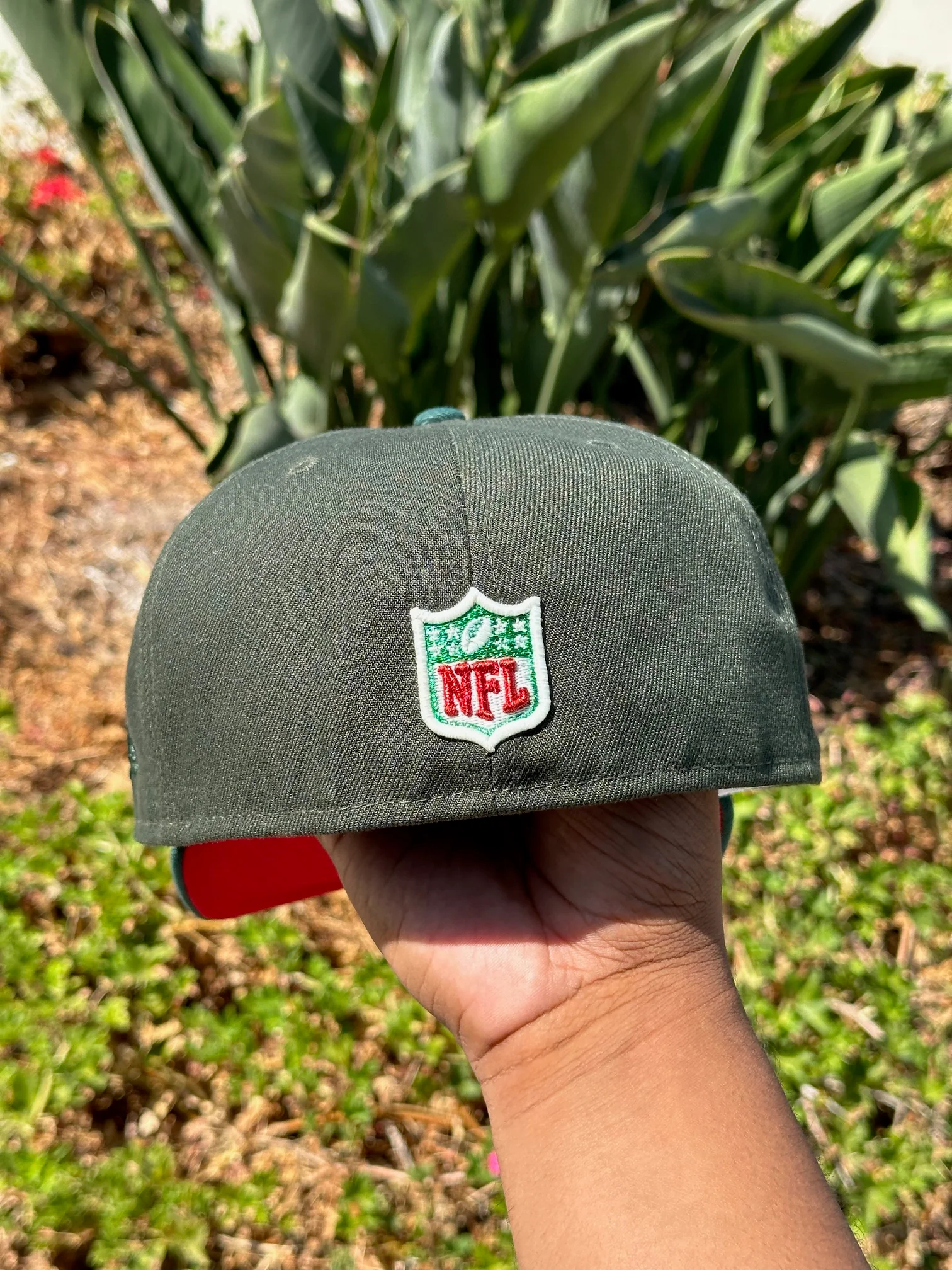 NEW ERA EXCLUSIVE 59FIFTY EMERALD GREEN LOS ANGELES RAMS SCRIPT W/ SUPERBOWL XXXIV SIDE PATCH - Image 6