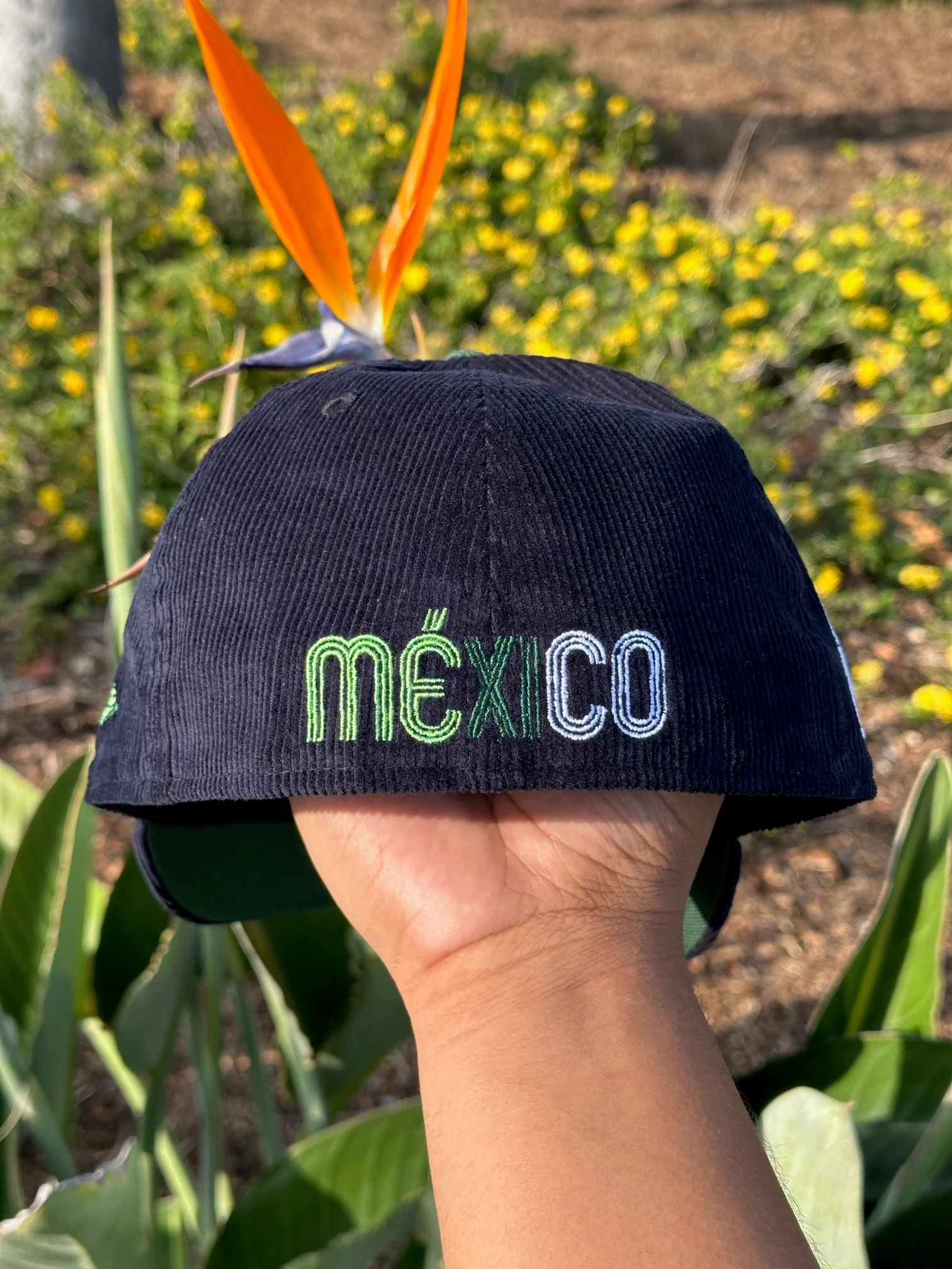 NEW ERA EXCLUSIVE 59FIFTY NAVY CORDUROY MEXICO W/ MEXICO FLAG SIDE PATCH - Image 6