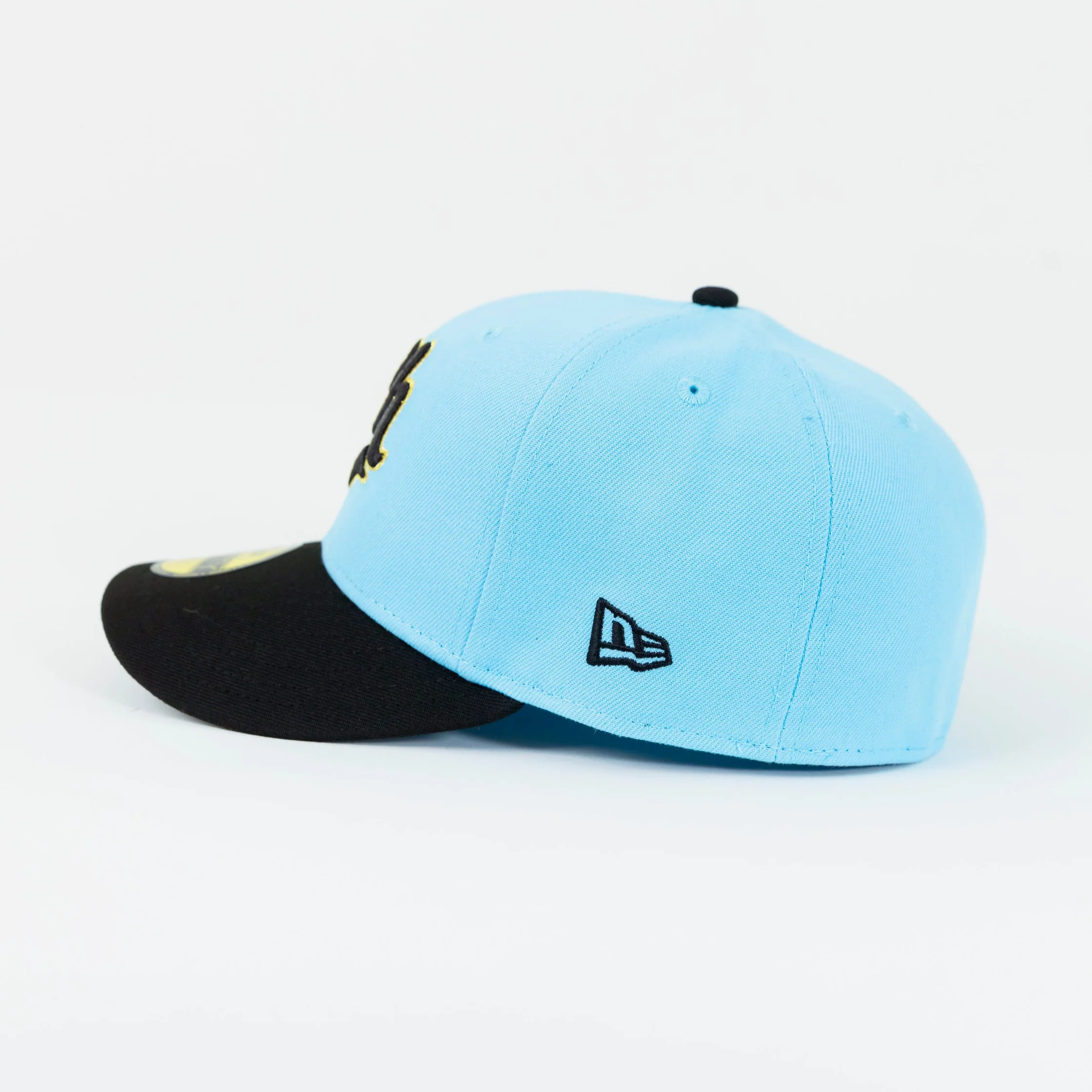 NEW ERA EXCLUSIVE 59FIFTY ICY BLUE/ BLACK CHARROS DE JALISCO W/ CAMPEONES SIDE PATCH - Image 3