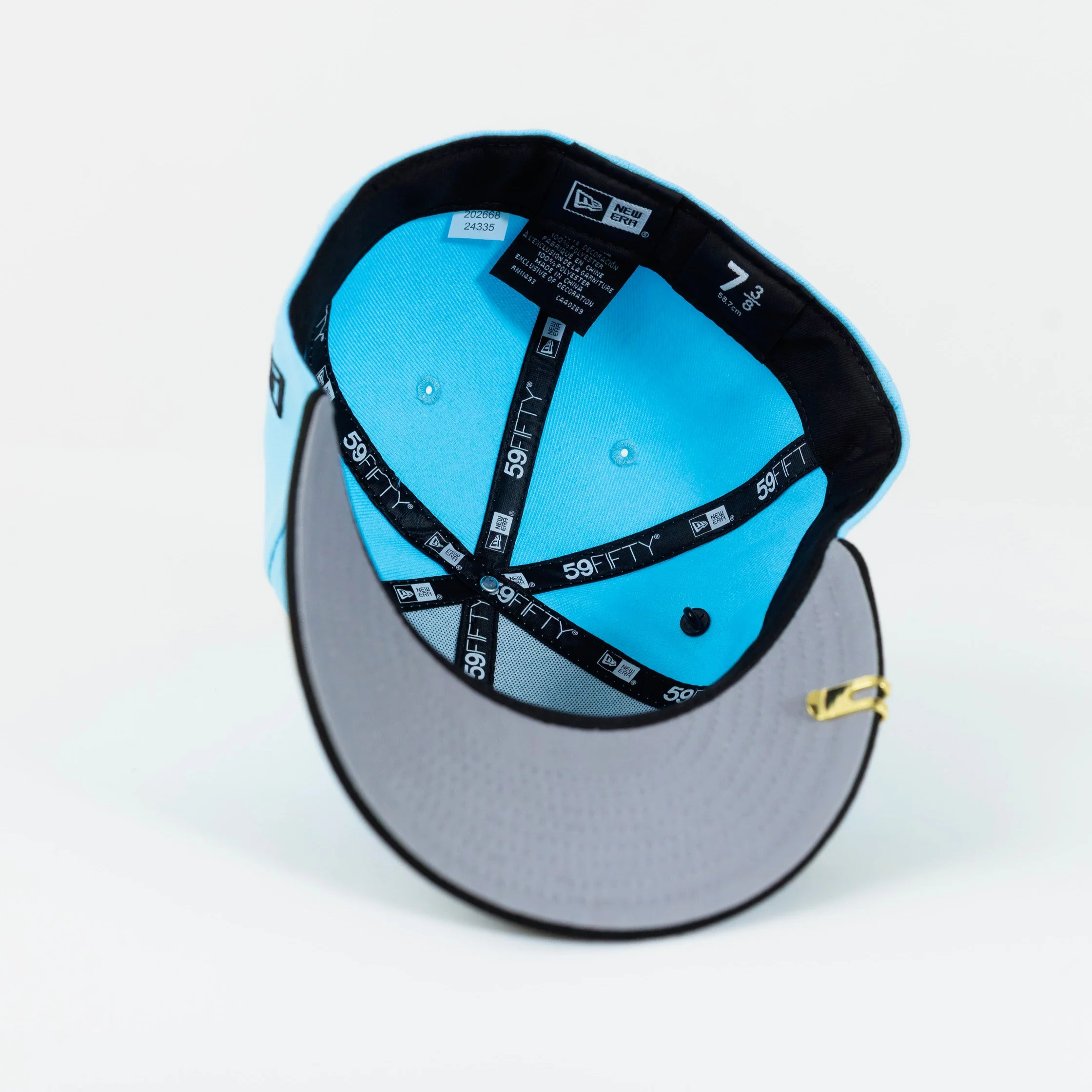 NEW ERA EXCLUSIVE 59FIFTY ICY BLUE/ BLACK CHARROS DE JALISCO W/ CAMPEONES SIDE PATCH - Image 5