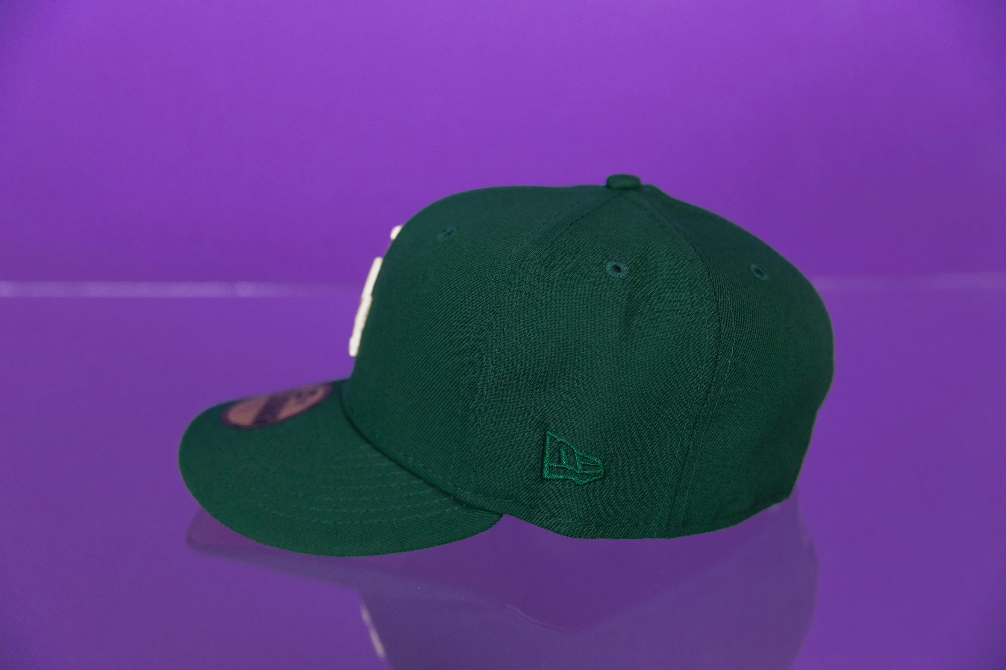 NEW ERA EXCLUSIVE 59FIFTY FOREST GREEN LOS ANGELES DODGERS W/ 60TH ANNIVERSARY SIDE PATCH - Image 3