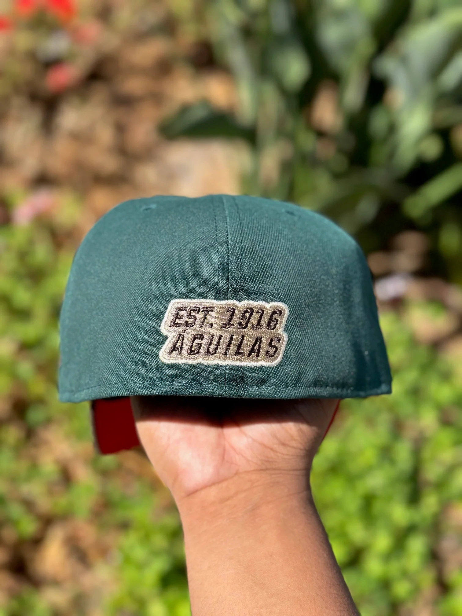 NEW ERA EXCLUSIVE 59FIFTY EMERALD GREEN/WALNUT"CLUB AMERICA" W/ MEXICO FLAG SIDE PATCH - Image 6