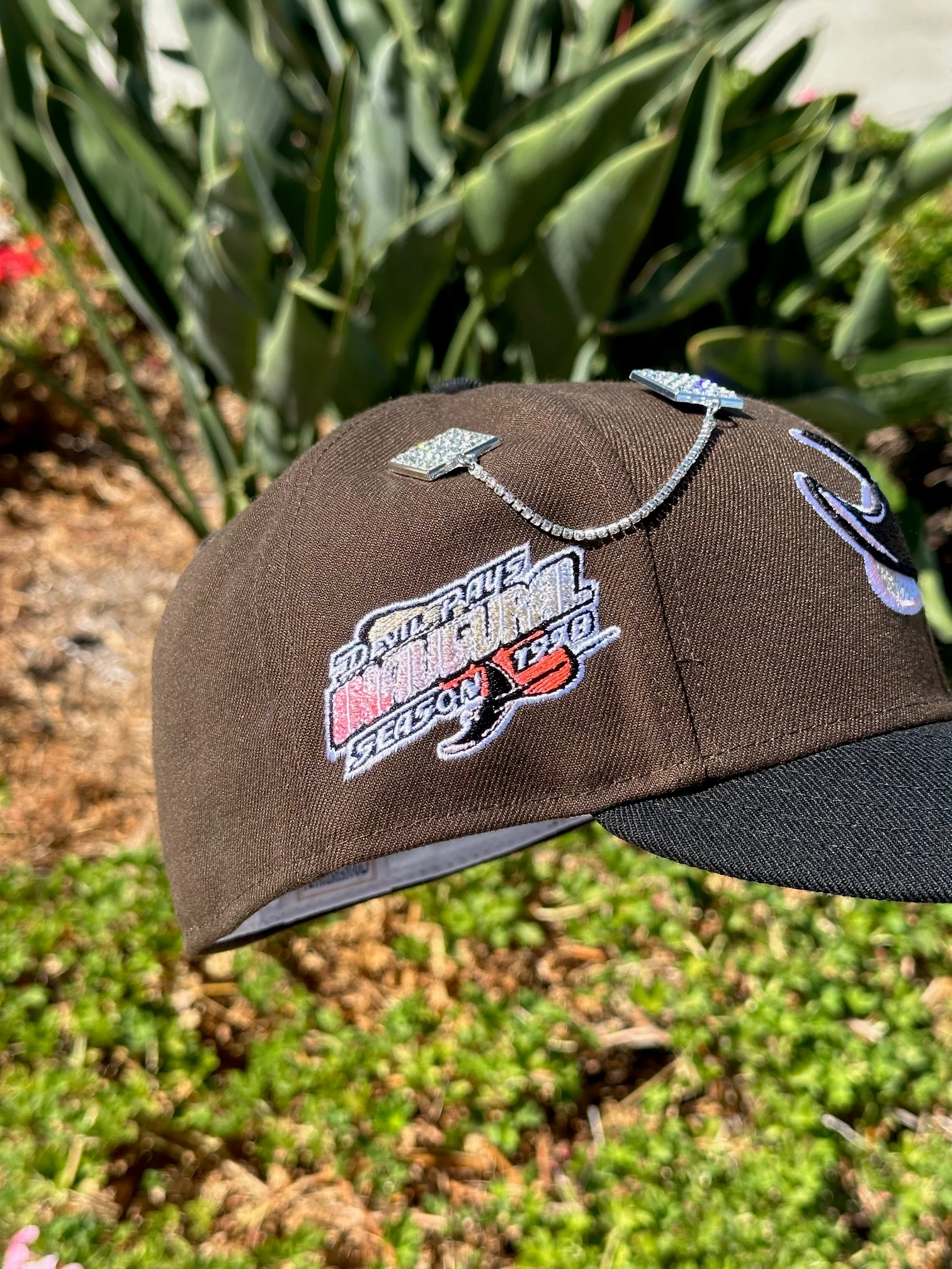 NEW ERA EXCLUSIVE 59FIFTY MOCHA/BLACK TAMPA BAY RAYS W/ 1998 INAUGURAL  SEASON SIDE PATCH - Image 5