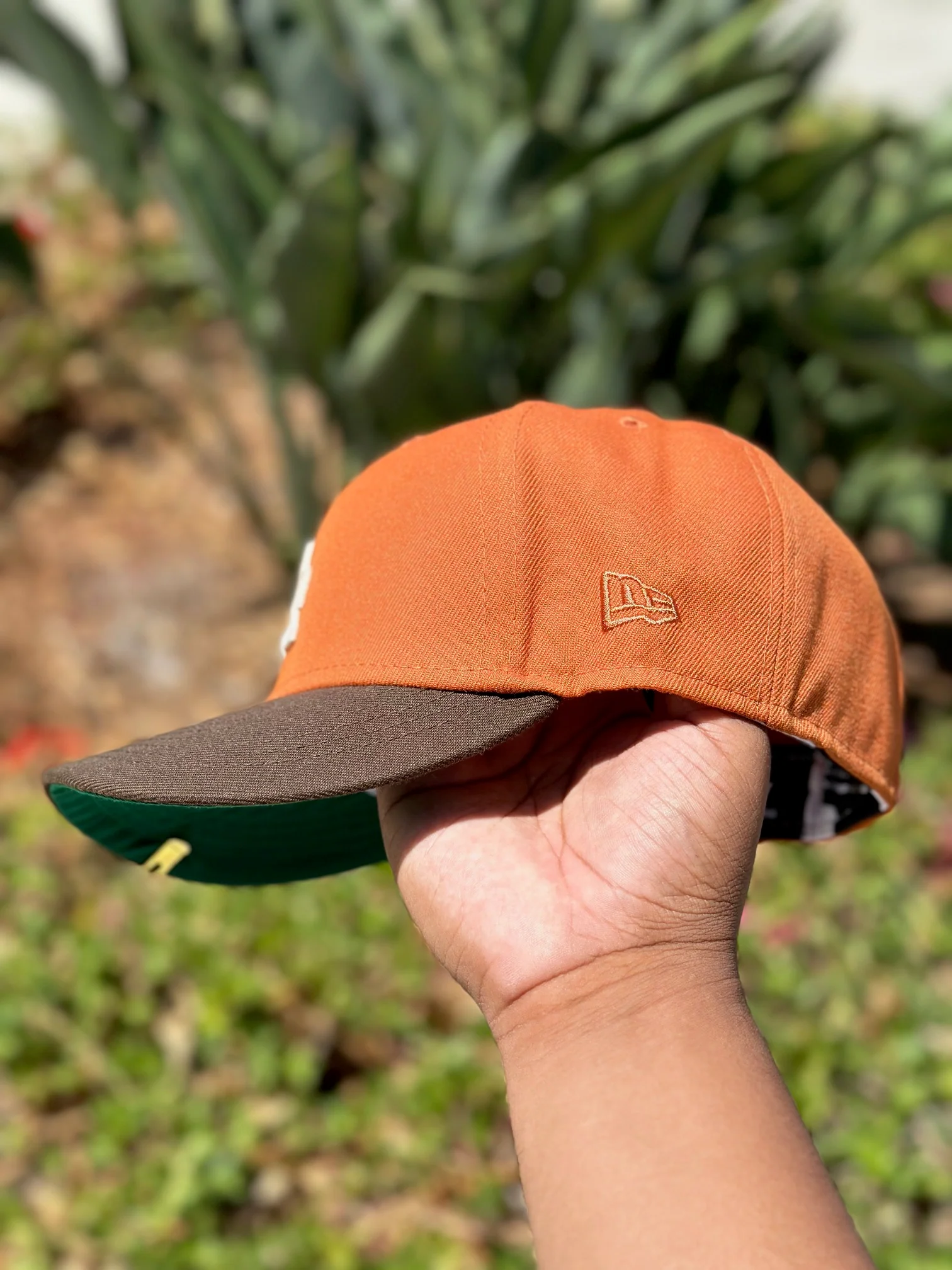 NEW ERA EXCLUSIVE 59FIFTY ORANGE/BROWN LOS ANGELES DODGERS W/ 60TH ANNIVERSARY SIDE PATCH - Image 5