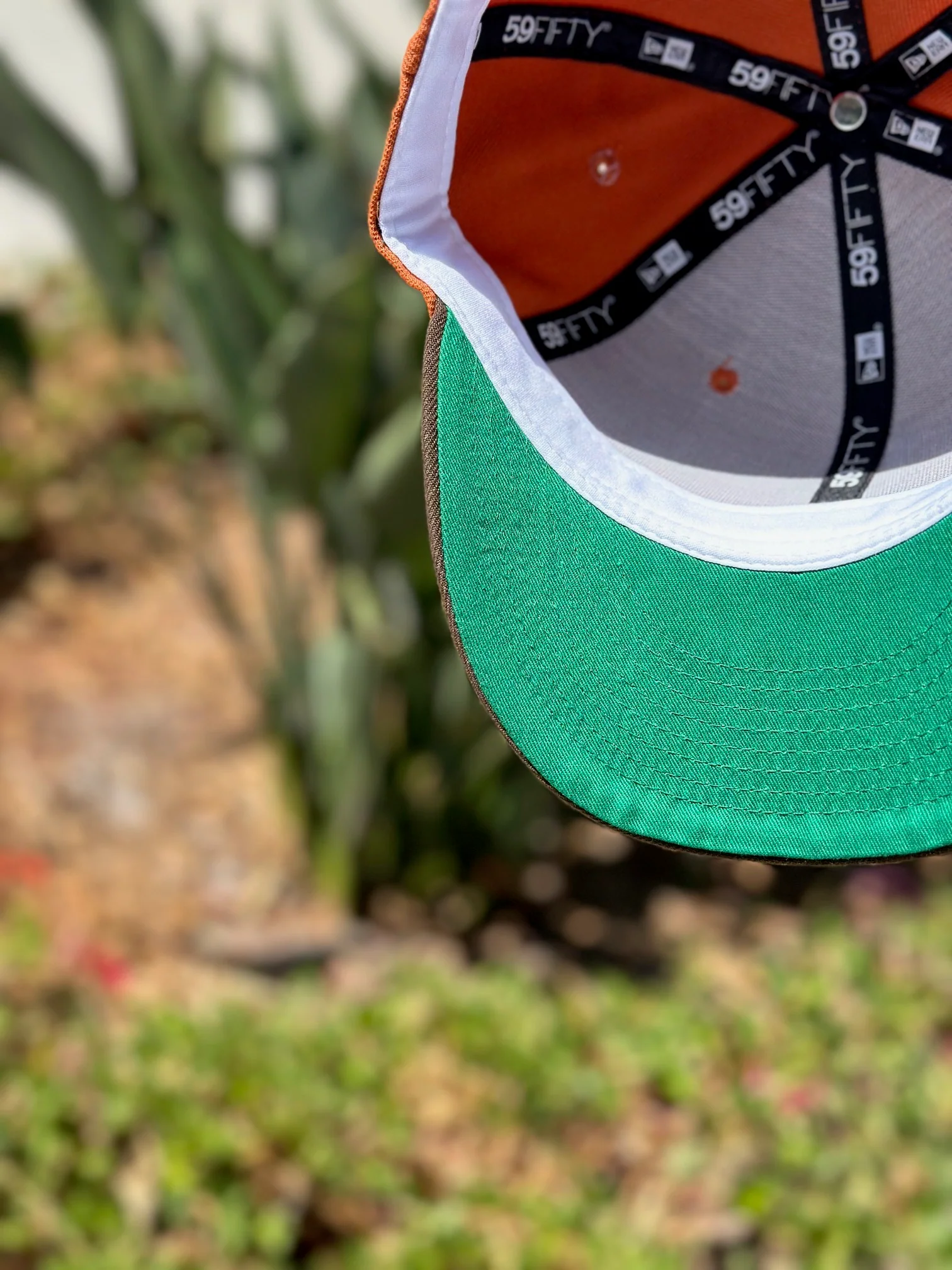NEW ERA EXCLUSIVE 59FIFTY ORANGE/BROWN LOS ANGELES DODGERS W/ 60TH ANNIVERSARY SIDE PATCH - Image 7