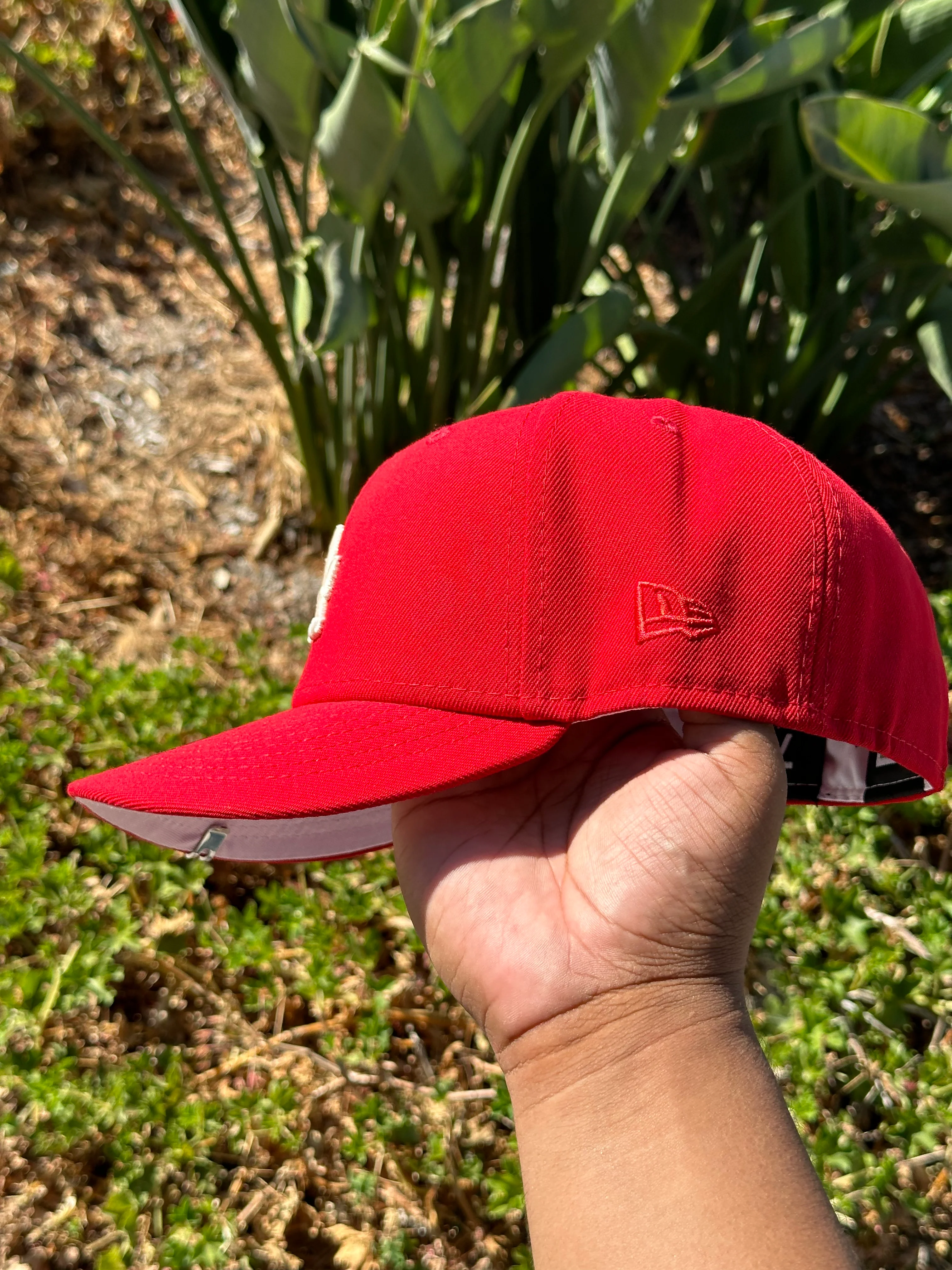 NEW ERA EXCLUSIVE 59FIFTY RED LOS ANGELES DODGERS W/ 60TH ANNIVERSARY SIDE PATCH - Image 5