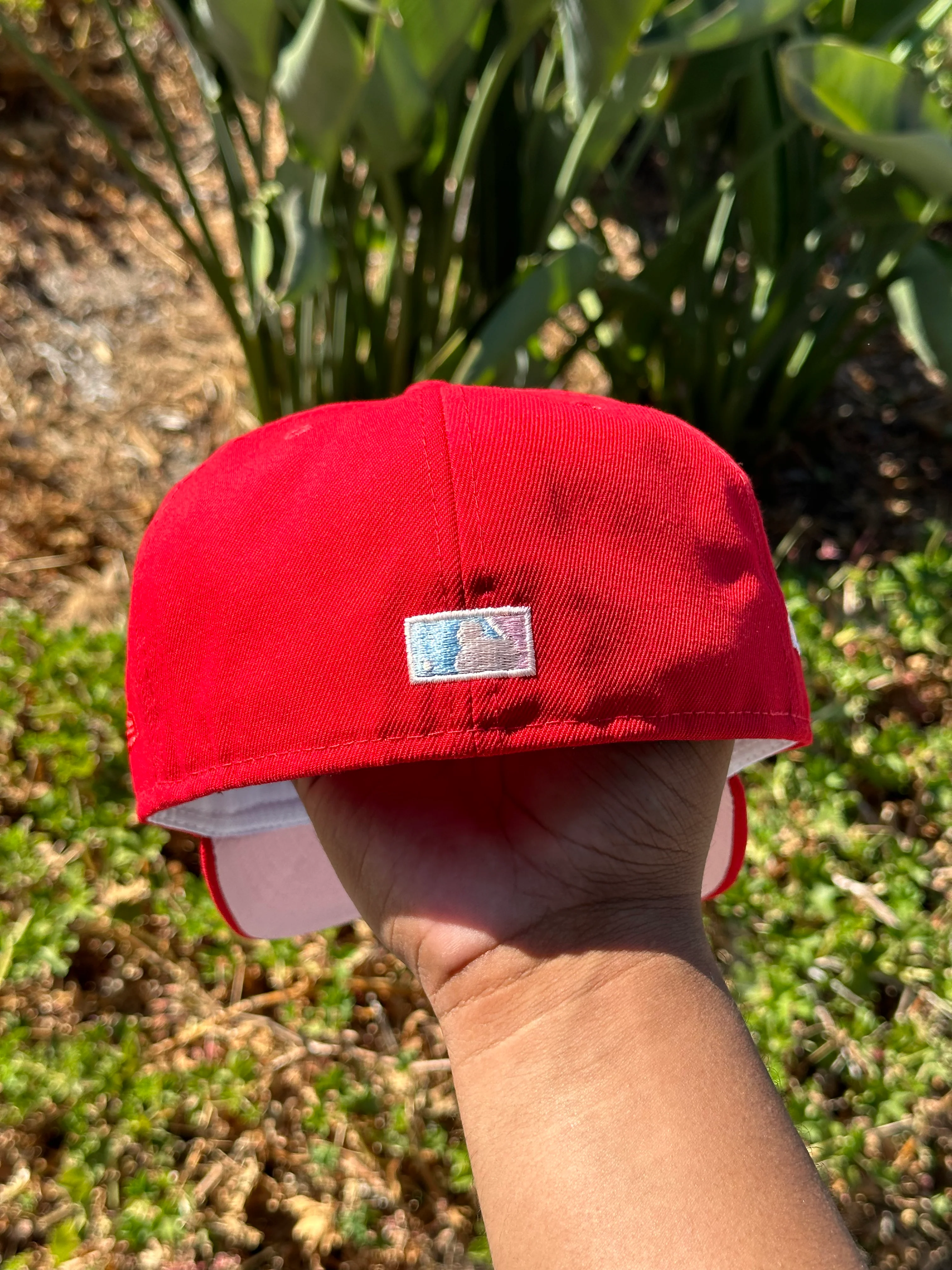 NEW ERA EXCLUSIVE 59FIFTY RED LOS ANGELES DODGERS W/ 60TH ANNIVERSARY SIDE PATCH - Image 6