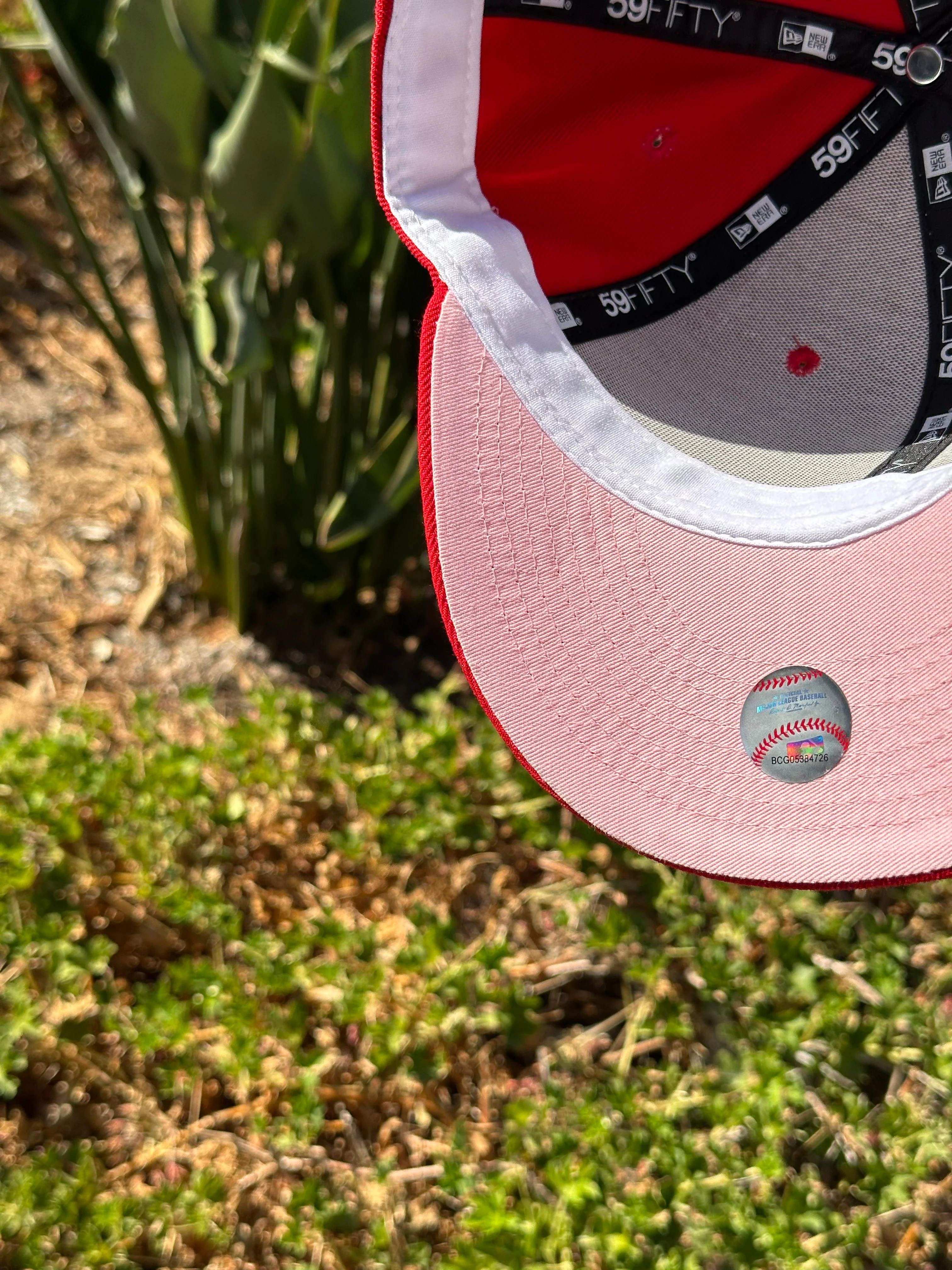 NEW ERA EXCLUSIVE 59FIFTY RED LOS ANGELES DODGERS W/ 60TH ANNIVERSARY SIDE PATCH - Image 7