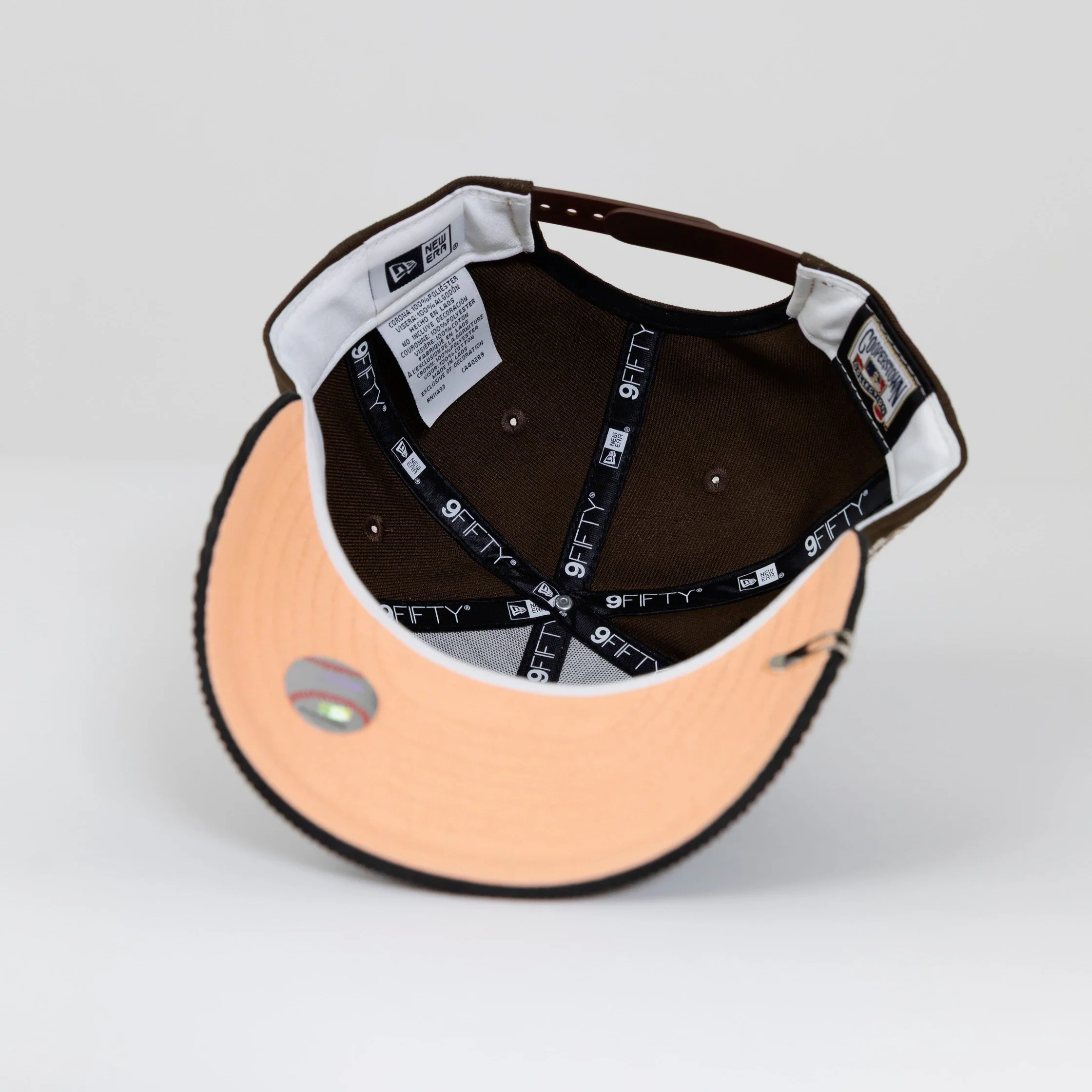 NEW ERA EXCLUSIVE 9FIFTY BROWN/ CORDUROY LOS ANGELES DODGERS SNAPBACK W/ 50TH ANNIVERSARY PATCH - Image 5