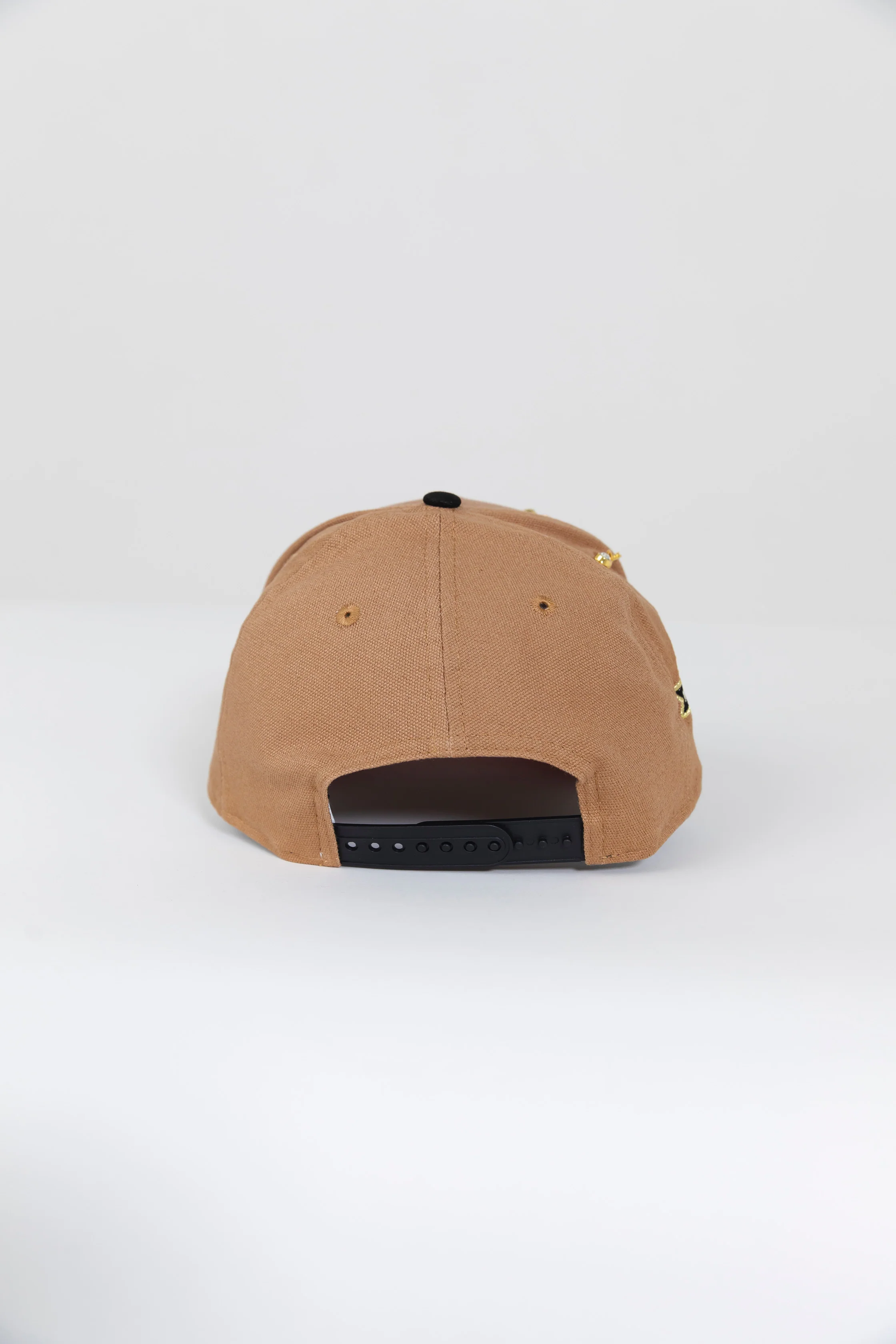 NEW ERA EXCLUSIVE 9FIFTY TAN/ BLACK BALTIMORE ORIOLES SNAPBACK W/ 50TH ANNIVERSARY PATCH - Image 4