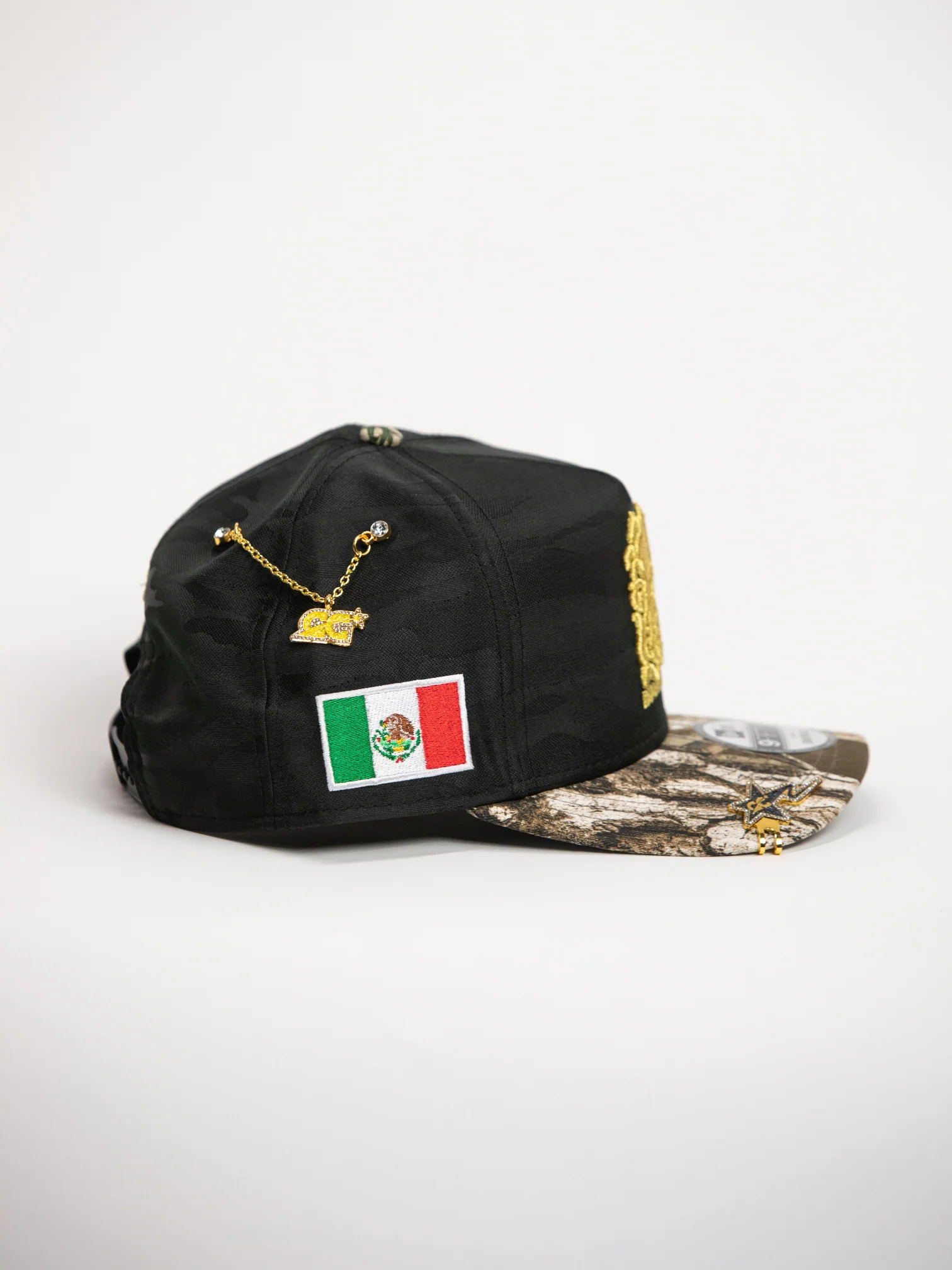 NEW* "RANCHO HUMILDE x NEW ERA x CAP CITY" BLACK CAMO/REALTREE 9FIFTY A-FRAME W/ MEXICAN FLAG & GREY UV *FREE ACCESSORY INCLUDED - Image 3