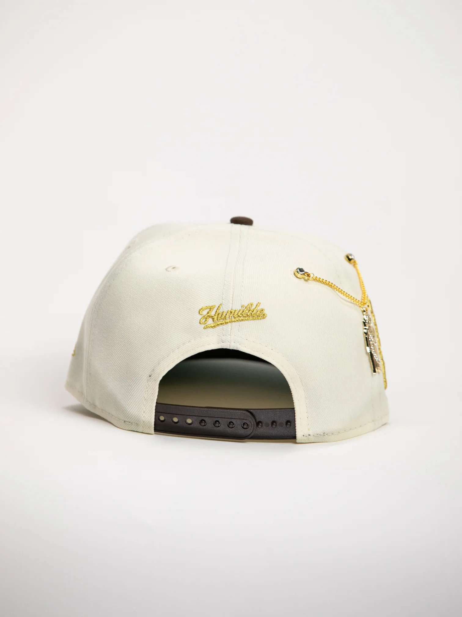 NEW* "RANCHO HUMILDE x NEW ERA x CAP CITY" WHITE/BROWN SAN JUDAS 9FIFTY A-FRAME W/ RANCHO LOGO & GREEN UV *FREE ACCESSORY INCLUDED - Image 4